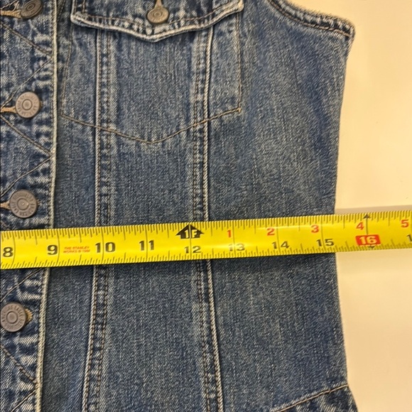 VINTAGE Y2K American Eagle Outfitters Denim Vest #518 - Picture 11 of 12